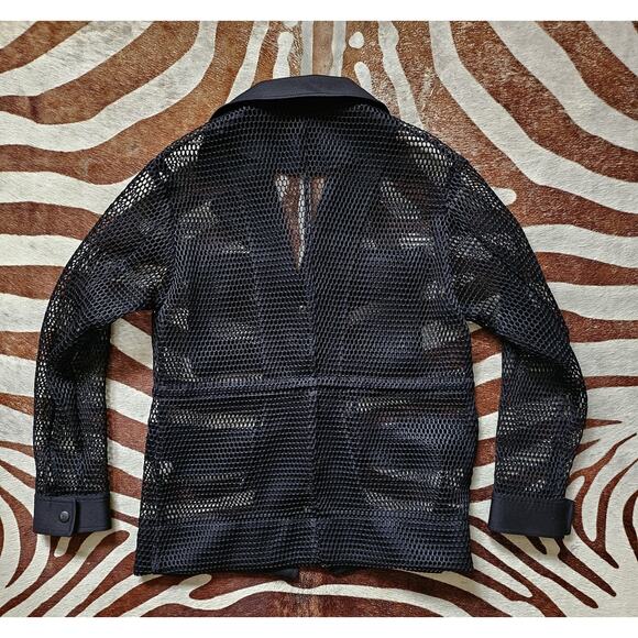 UTERQUE Cinch Waist Mesh Jacket SZ M - Picture 4 of 7